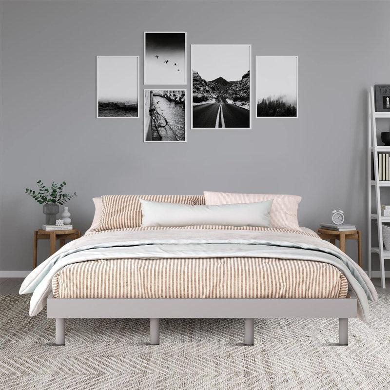 Gaiana Platform Bed, Gray