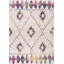 Tapis de couloir en polypropylène crème / bleu / rouge tissé à la machine 2 pi 3 po x 20 pi Amtul-915633102