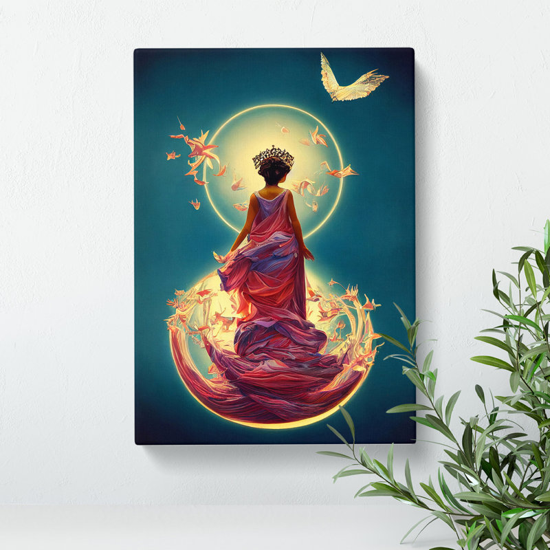 Angelic Woman - Wrapped Canvas, 50cm H x 35cm W x 3cm D