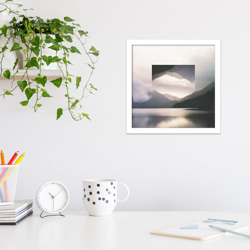 Reflected Landscape by Laura Marshall, White, 13" H x 13" W x 1" D