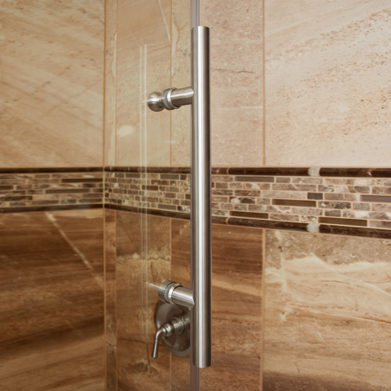 Porte de douche coulissante simple à une hauteur de 60 po x 76 po Ultra-C, Chrome
