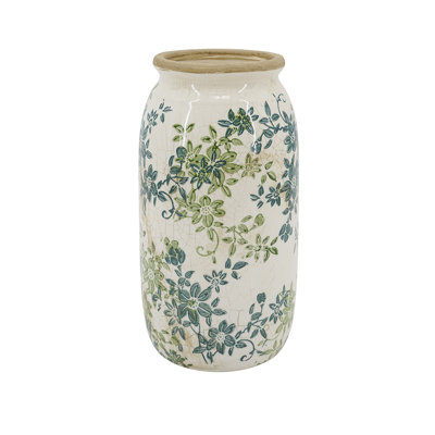 D5.1X9.8"  Floral Cylinder Vase