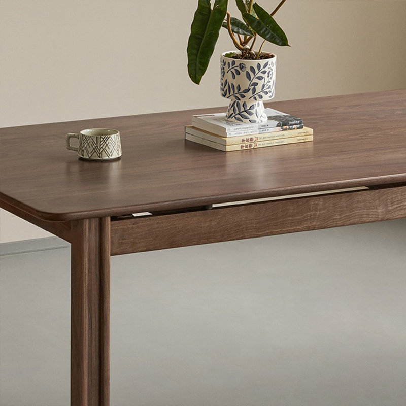 Table de salle à manger légère et élégante en bois massif, H 29,52 po x L 94,48 po x l 33,46 po 