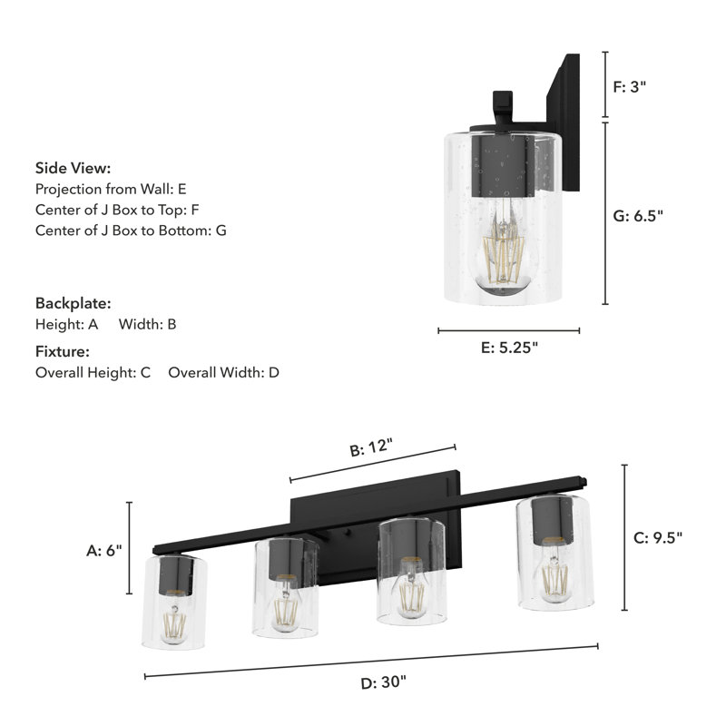 Kerrison 4 - Light Dimmable Vanity Light, Natural Iron