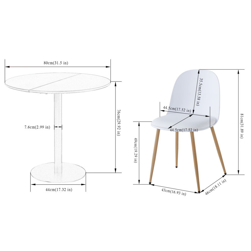 4 - Person Dining Set, Black