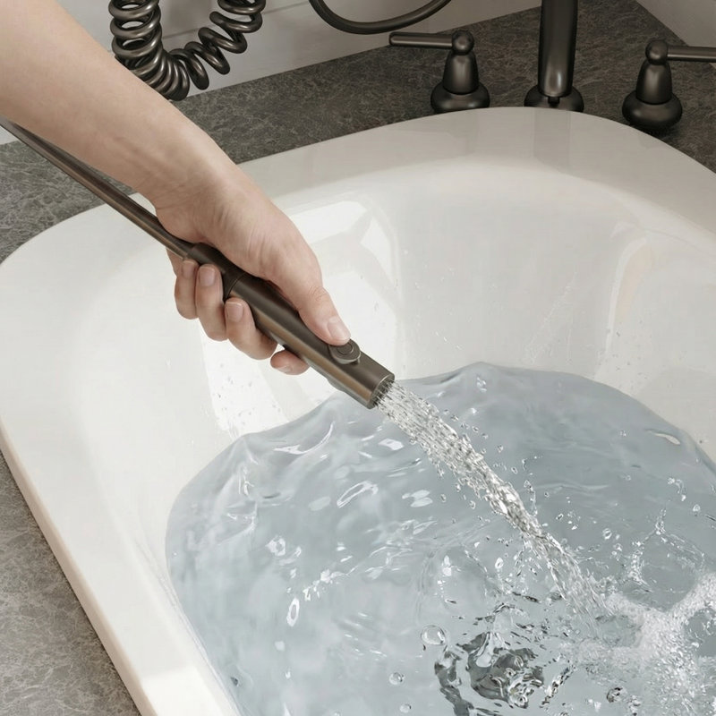 Black Shower Faucet System With 4-In-1 Shower, Rainfall Head, And Spray Gun