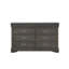 Sophia 57'' Wide 6 -Drawer Double Dresser
