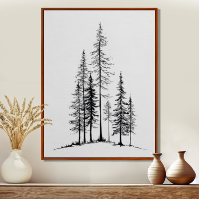 «Pine Tree Forest In Winter Wonderland», décoration murale pin, art mural encadré nature