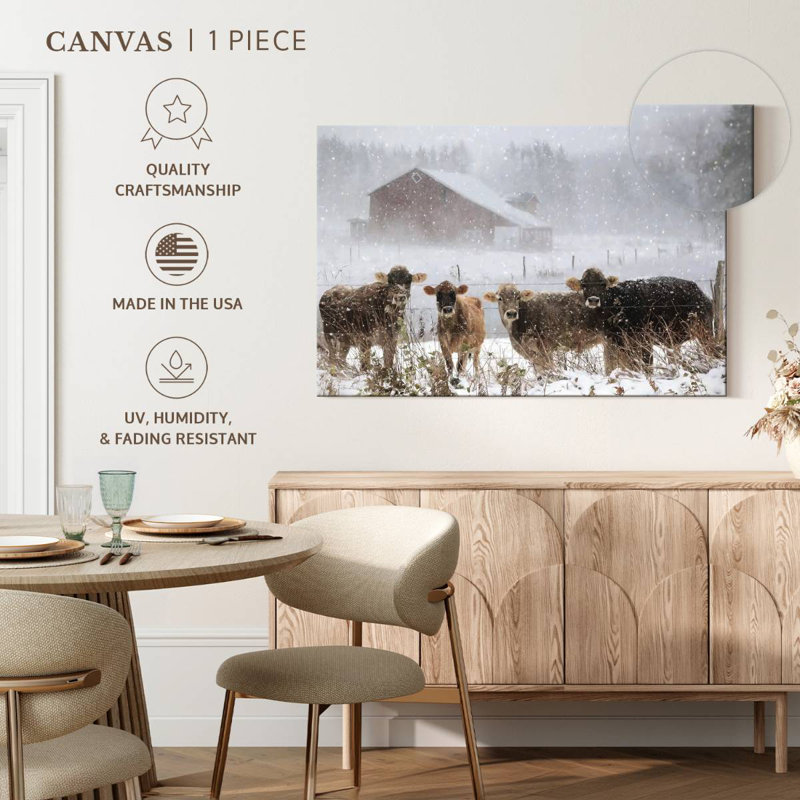 Brampt Cold Cows On The Farm, 34" H x 51" W