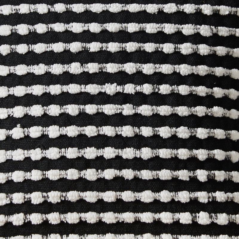 Stab Stitch 43x43cm Cushion with inner, Black