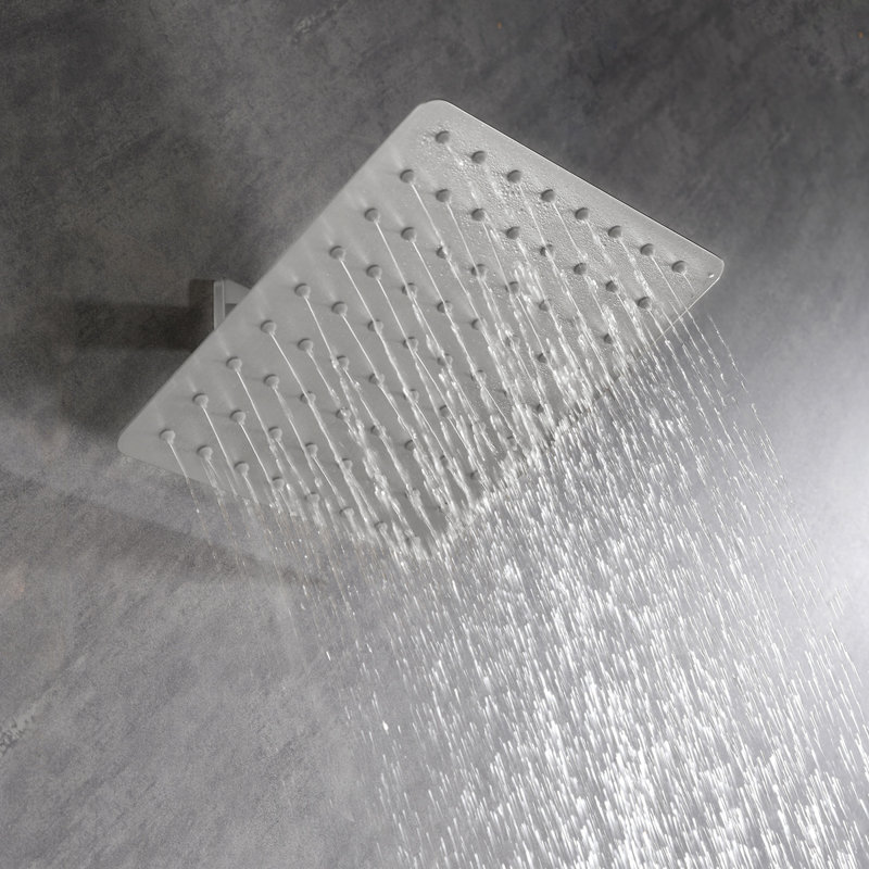 High Pressure Rain Shower Head, Ultra-Thin Showerhead 304 Stainless Steel Waterfall Shower With Self-Clean Nozzles, Full Body Covering