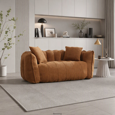 Pouf inclinable 2 places avec coussin en mousse haute résilience, idéal pour les jeux vidéo, la lecture et la télévision.