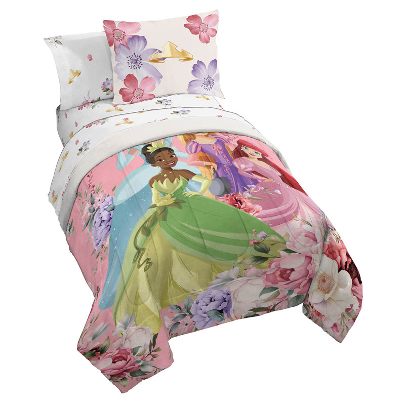 Joli ensemble de princesse Disney avec taie décorative, Édredon double + 6 pièces supplémentaires