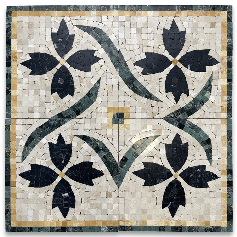Carreau de mosaïque en marbre 8 po x 8 po