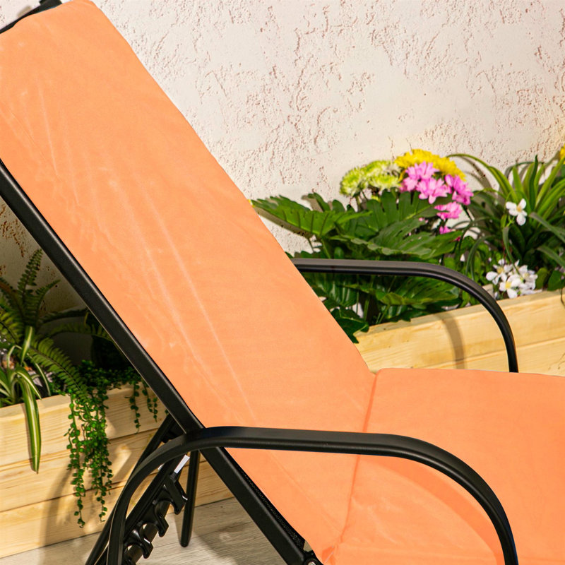 Harbour Housewares - Sussex Sun Lounger & Cushion, Terracotta