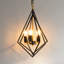 Lustre géométrique à 5 lumières à intensité variable avec source de lumière chaude
