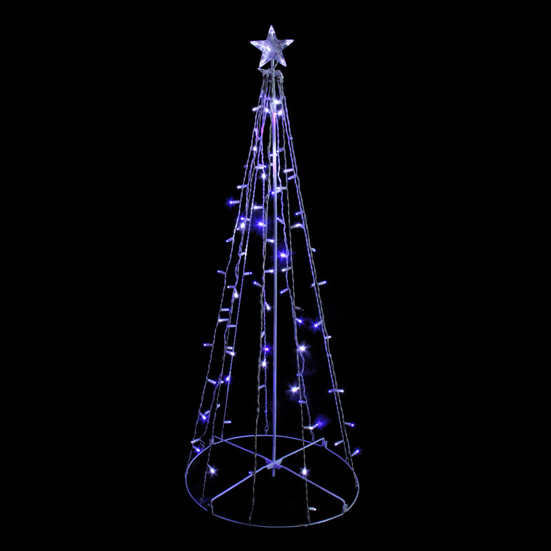 Décoration de Noël d'extérieur 5 po, Bleu / blanc
