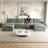 Upholstered Sofa Couch With Ottomans-482363859-482363857-482363863