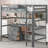 Wood  Loft Bed With Desk-1175136418