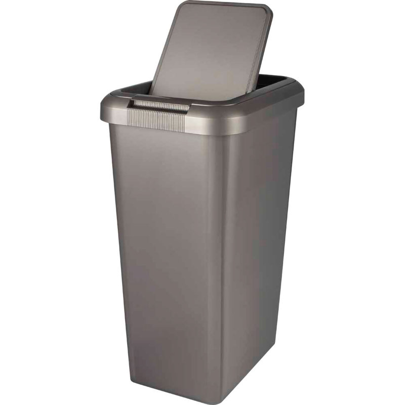45 Litre Swing & Lift Top Waste Bin, Grey