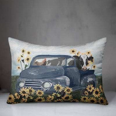 Farmhouse Animals In Truck Indoor / Outdoor Pillow