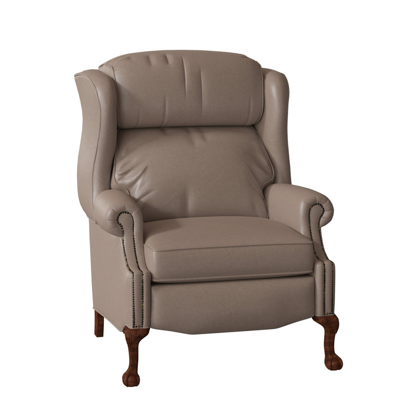 Maxwell Recliner, Power, Aspen Lenado Brown Genuine Leather, Cobblestone