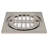 4-1/4" Brass Shower Tile Square with 3-1/2" OD Round Drain Cover-107541816
