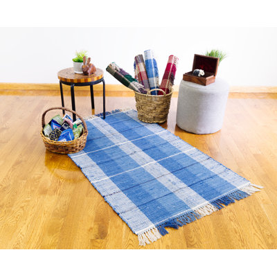 Cotton Plaid Indoor Rug