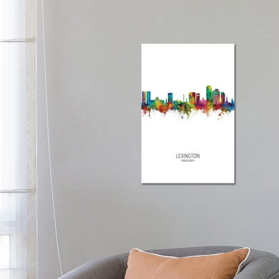 Lexington Kentucky Skyline Portrait by Michael Tompsett - Wrapped Canvas Gallery-Wrapped Canvas Giclée