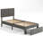 Lashawnda Modern Style Fabric Upholstered Bed Twin Size Platform Bed With Storage Drawer-864889236