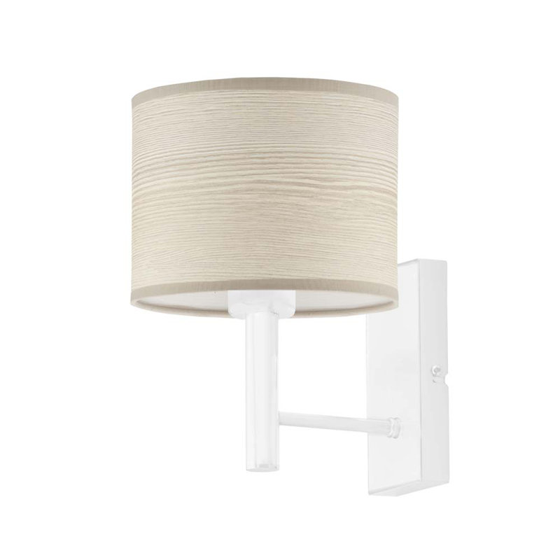 Blainey Steel Armed Sconce, White, Beige
