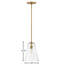Luminaire suspendu conique à 1 lumière Evanne-60647207
