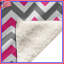 Couvertures à chevrons rose, gris, blanc-130110873