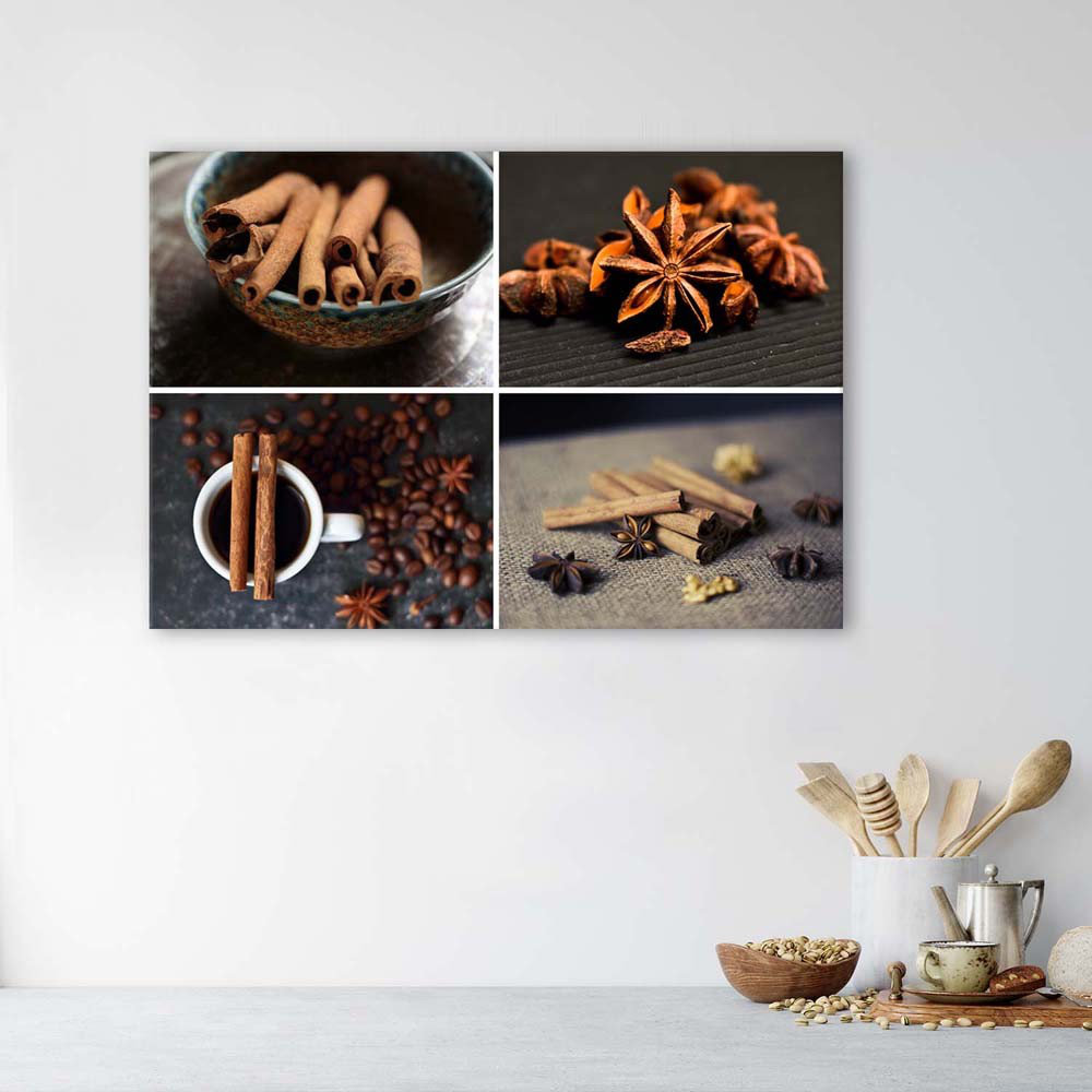 Leinwandbild Cinnamon Anise Spice Set