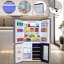 21 Cu.Ft. Stainless Steel French Door Refrigerator with Wine Cooler, Counter-Depth 4-Door Fridge, Touch Screen & Auto Defrost, Large Multi-Door Kitchen Appliance