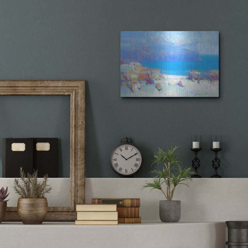 Art mural en métal Latitude Run® «Pacific Coast» par Vahe Yeremyan, H 12 po x l 16 po