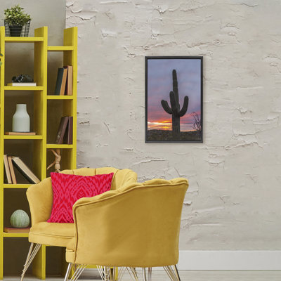 Cadre flottant Arizona Cactus at Sunset, conception de Jeff Poe