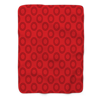 Cercles rouges - couverture Sherpa 1 pièce de qualité supérieure 0153