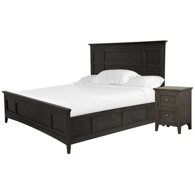 Liz King Panel Bed With Small Nightstand
