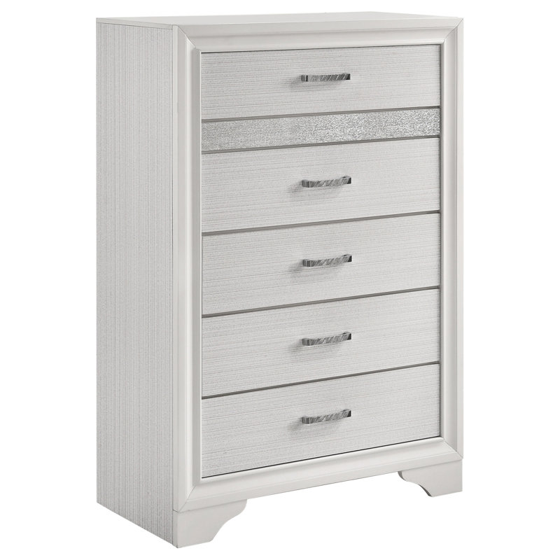 Commode de chambre à 6 tiroirs, Blanc