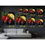 Reproduction d'art sur toile «Vibrant Mixed Berry and Pineapple Fruit Still Life», art mural de cuisine rouge et noir, reproduction d'art-2049969771