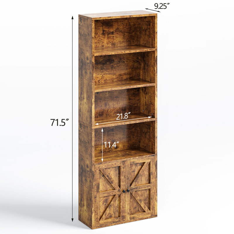 6-Tier Bookshelf Set, Brown