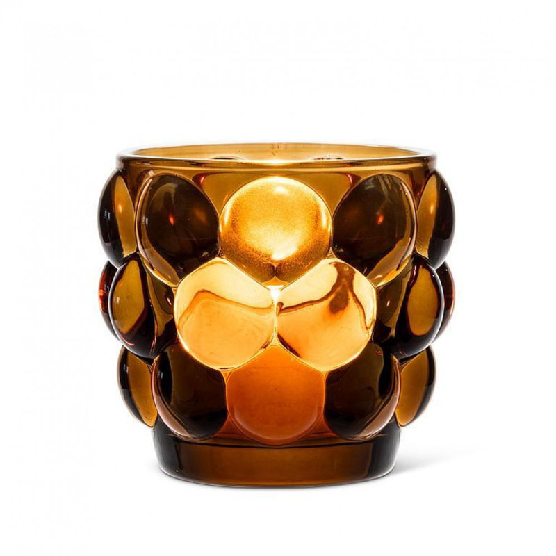 Petit porte-bougie petite votive, Brun
