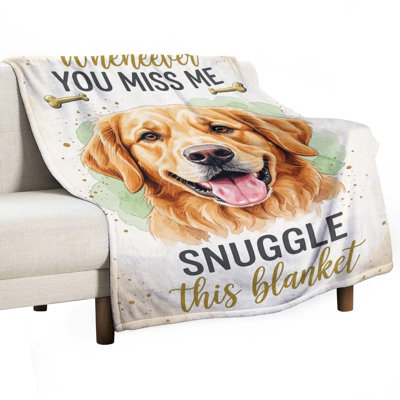 Jeté en flanelle Golden Retriever