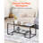 Coffee Table, 2 Tiers Rectangle Glass Center Desk with Open Storage, Modern Tempered Glass Coffee Table, Minimalist Sturdy Metal Frame Accent End Desk for Living Room, Office, Easy Assembly-168187424-168187455