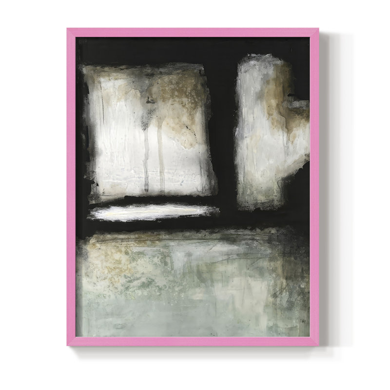 Reproduction encadrée Penumbra IV - bois massif, H 21 po x l 17 po, Encadré rose