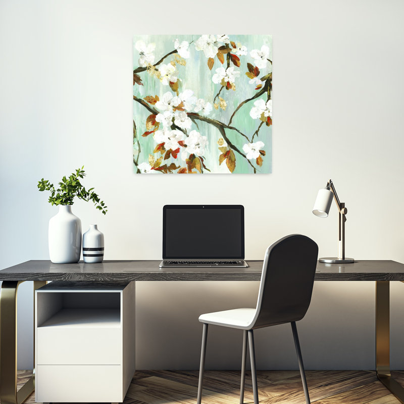 Golden Blooms II, H 18 po x l 18 po