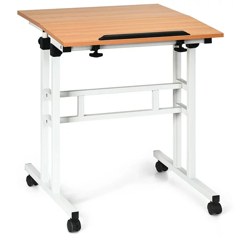 Carlysha 2 in 1 Height Adjustable Sit Standing Computer Desk