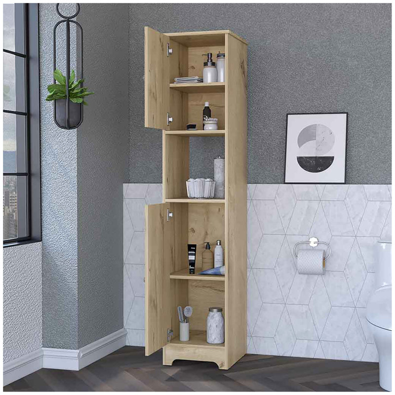 Armoire à linge Charlotte, armoire à 2 portes simple, division, une tablette