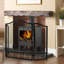 Derrion 3 Panel Iron Fireplace Screen